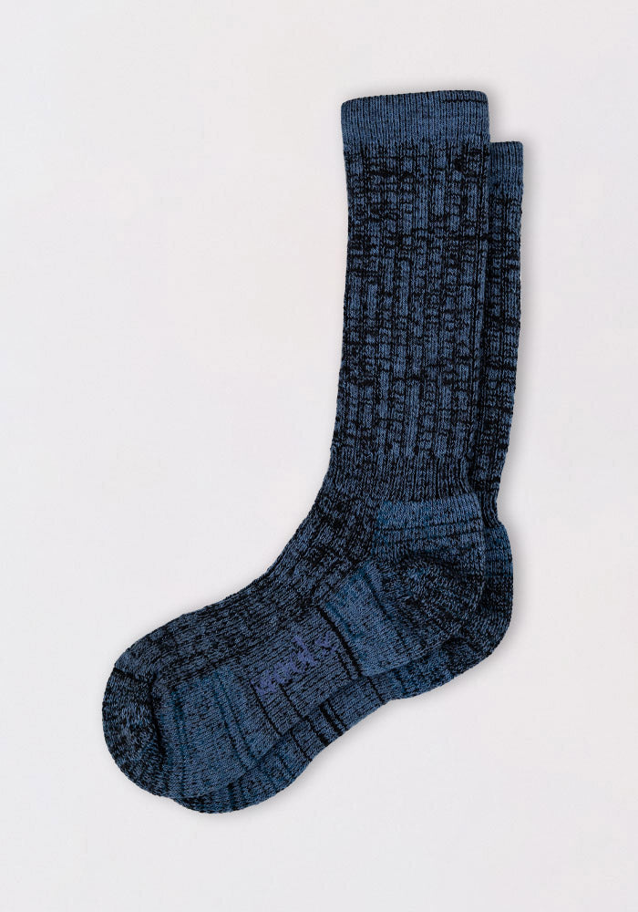 Humktnn | Women’s Mid-Calf Merino Wool Socks with Full Cushion, Steel Blue